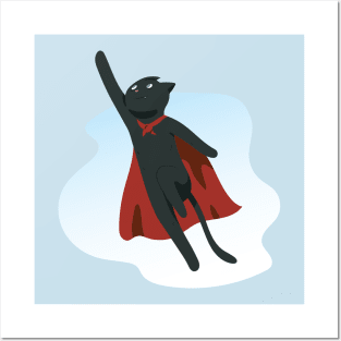 Super Hero Cat Posters and Art